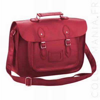 sac a main forme cartable en cuir